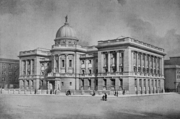 Engraving of Mitchell Library, Glasgow
 
