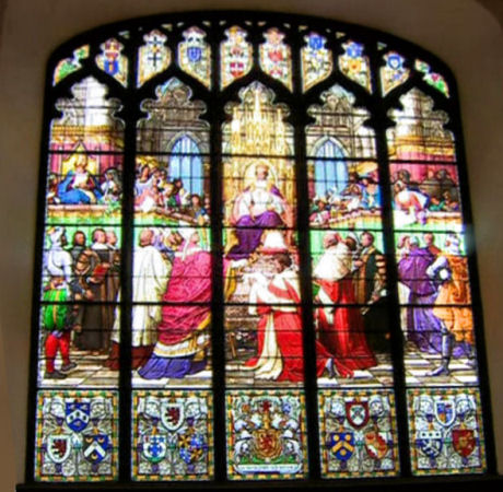 Stained glass window at Great Hall, Parliament House, Edinburghh