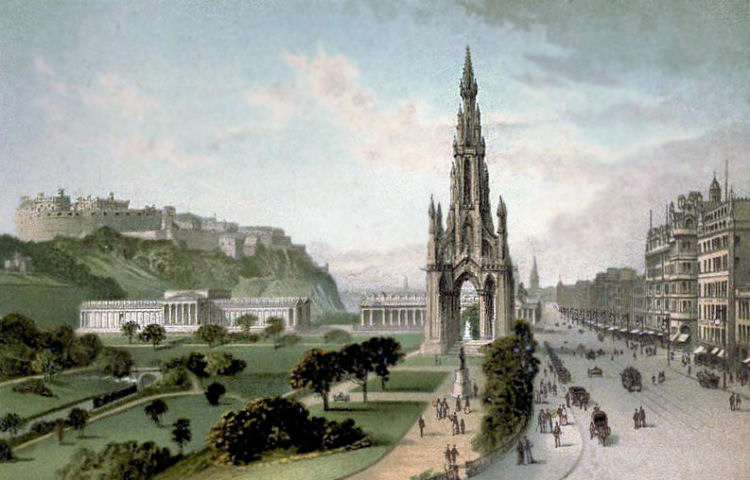 View of Princes street looking west