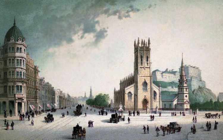 View of the west end of Princes Street