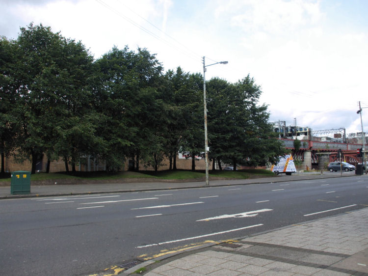 View of site of Bridge Street Station from Carlton Court