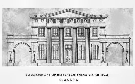 Elevation of the first Bridge Street Station.