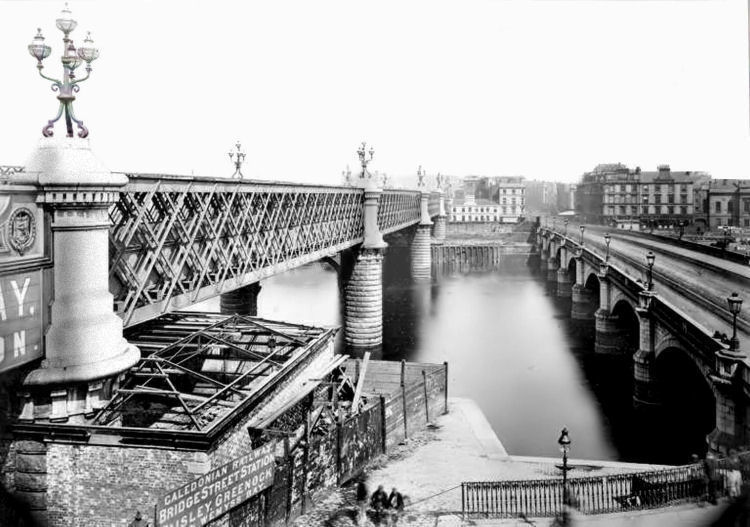 View of the original bridge from Bridge Street to Glasgow Central.
