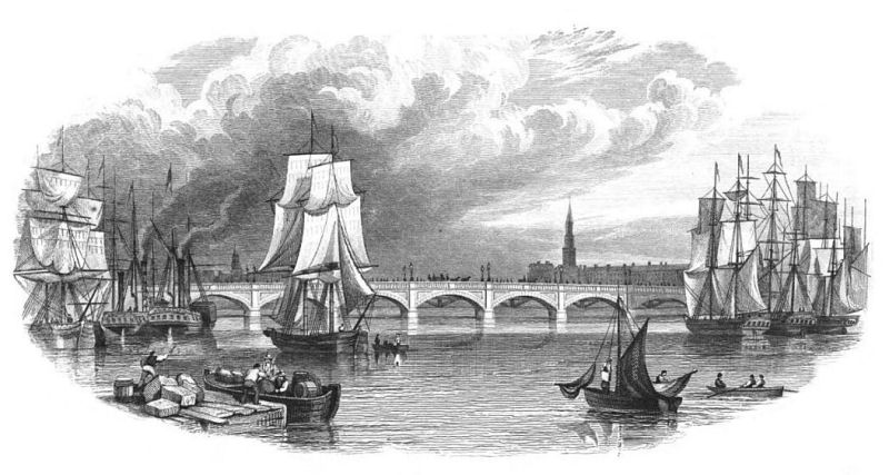 Engraving of the Clyde at Glasgow
