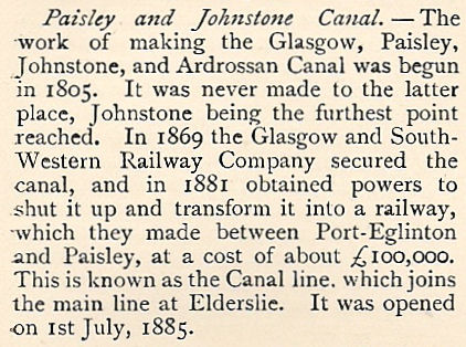 History of Paisley Canal