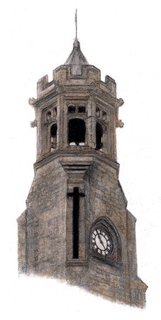 Clock tower at Carlisle Station, Cumbria