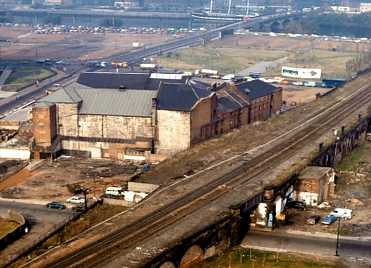 Cleared sites surrounding City Union Railway viaduct awaiting redevelopment