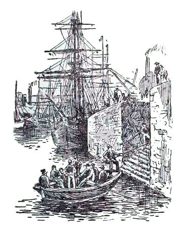 Engraving of Clyde Street Ferry, Anderston