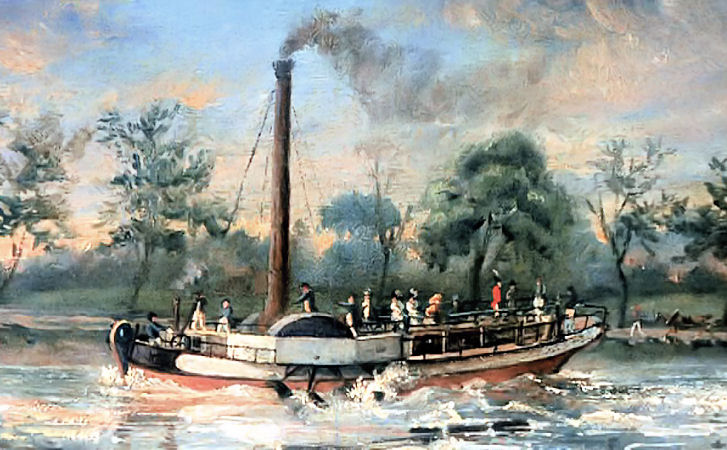 Painting of Henry Bell's steamboat, 'Comet'