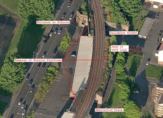 Aerial view of Cumberland Street Station, Gorbals, Glasgow