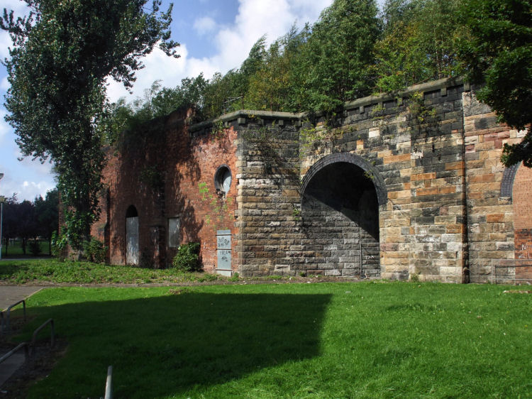 Overgrown track and platforms at Cumberland Street Station, Glasgow