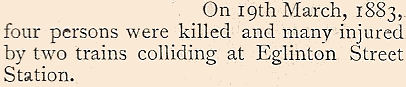 Accident at Eglinton Street Station Glasgow