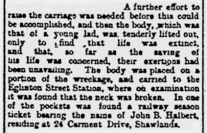 Accident at Eglinton Street Station Glasgow