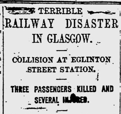 Accident at Eglinton Street Station Glasgow