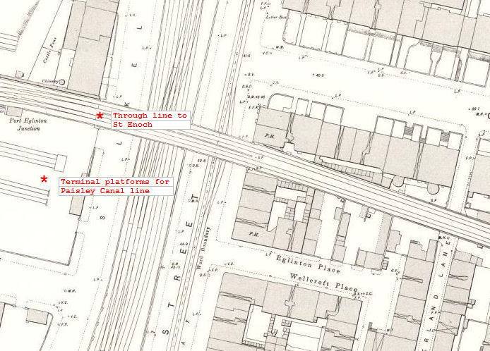 Map of Port Eglinton after railway