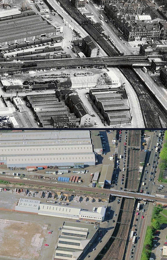 Composite view of railway bridges at Port Eglinton