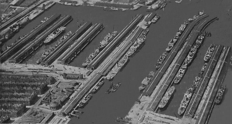Aerial Photograph of Prince's Dock and Queen's Dock , Glasgow