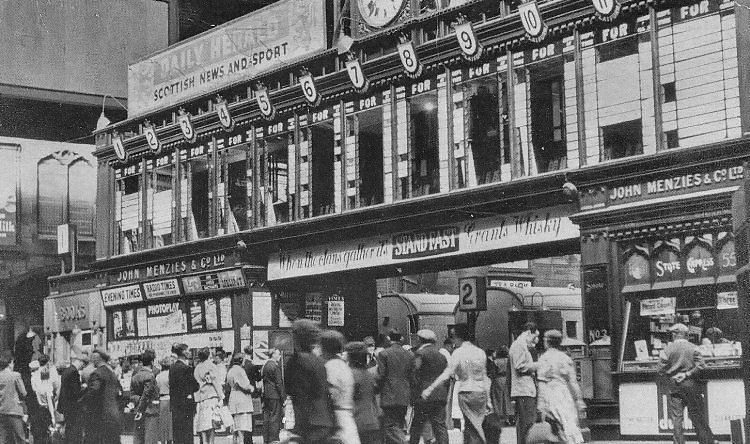 Destination boards at St Enoch Station