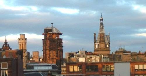 Rooftop view of Glasgow Herald building