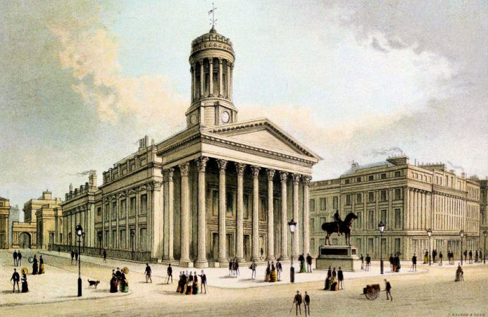 Victorian view of Royal Exchange Square, Glasgow