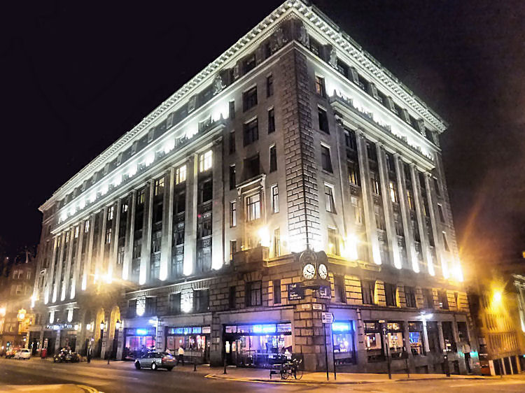 Night view of Scottish Legal Life Assurance Society Building, Bothwell Street