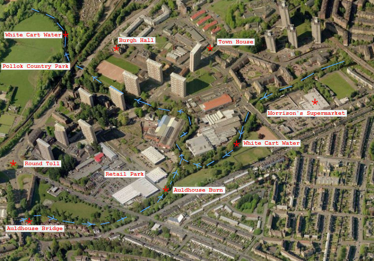 Aerial view of Pollokshaws