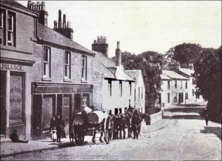 Milk Cart in Main Street, Busby