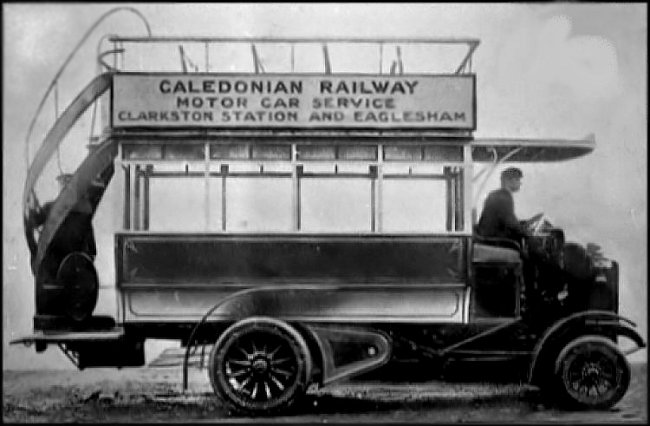Caledonian Railway bus carrying passengers to Eaglesham which did not have a local station 