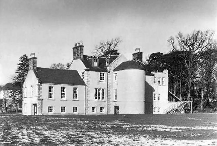 Old photograph showing rear of Capelrig House