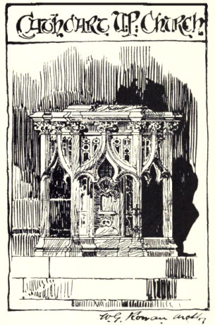 Drawing of font for Cathcart U.P. Church