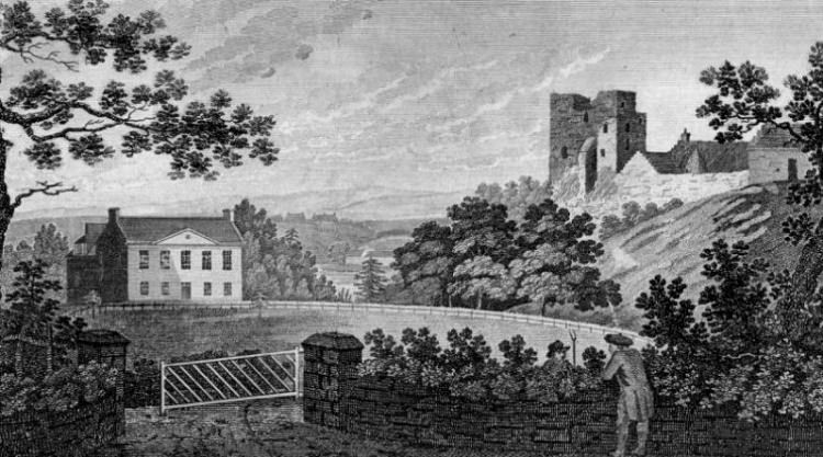 Engraving from 1798 of Cathcart House 