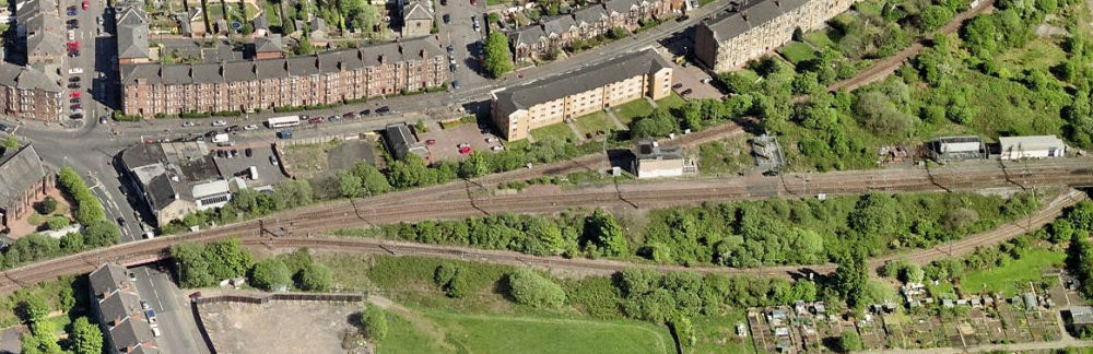 View of railway from Cathcart Road bridge 