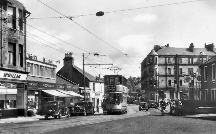 1950's view of No.5 tram at Clarkston