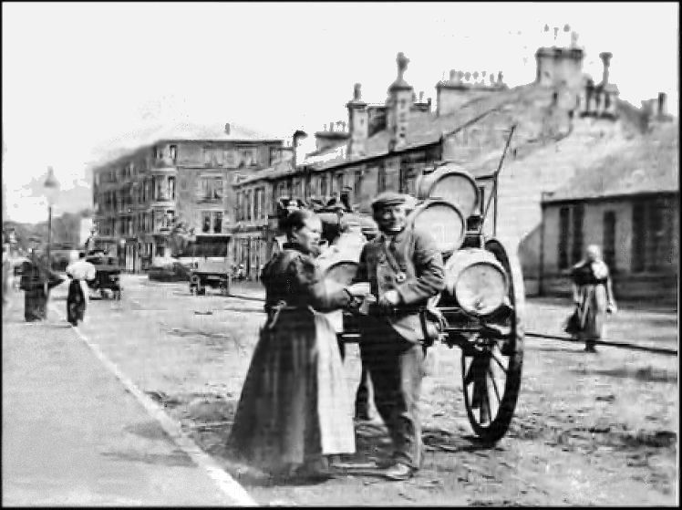 Sour milk cart in Clarkston Road near junction with Merrylee Road