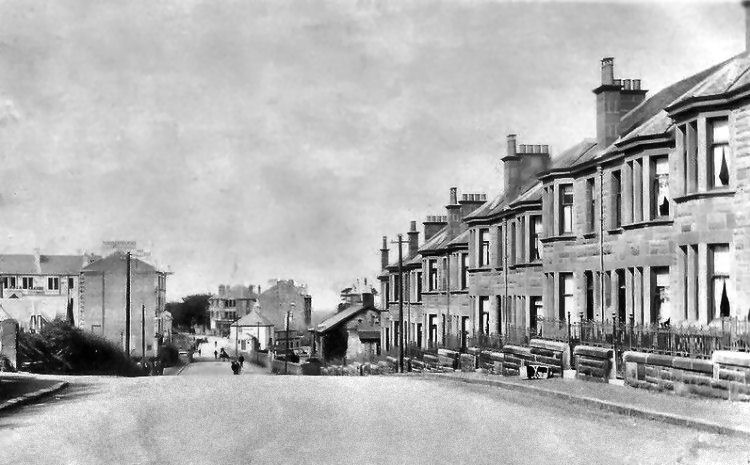 Old photograph looking towards Clarkston Toll from the south 