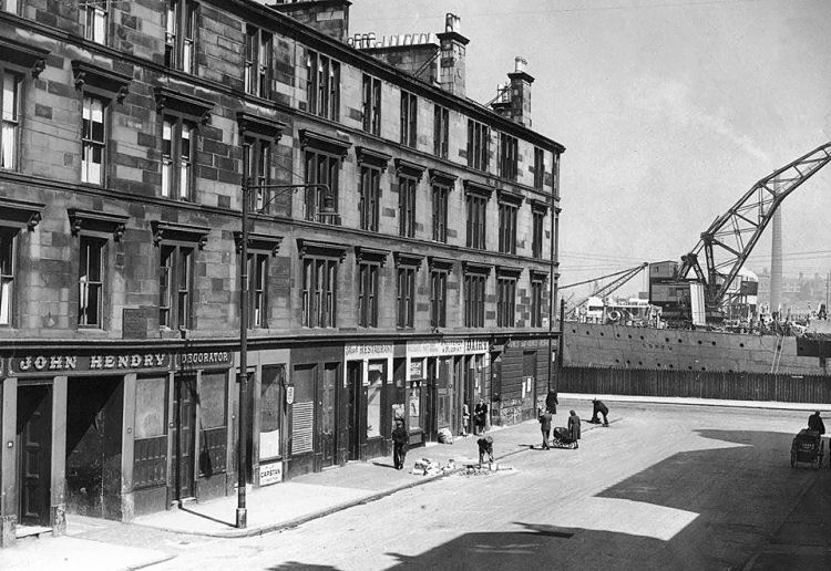 Bottom of Copland Road at Govan Road, c.1948