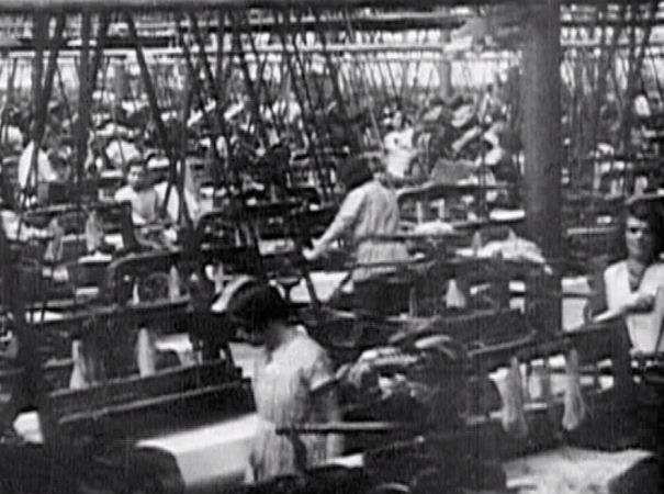 Inside a Victorian textile mill