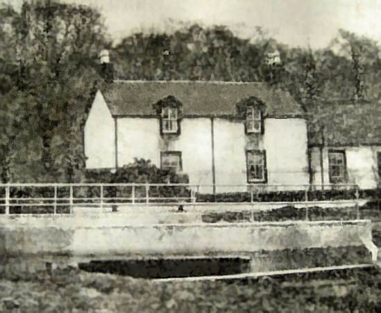 Old photograph of burn entering culvert at Croftfoot Farm