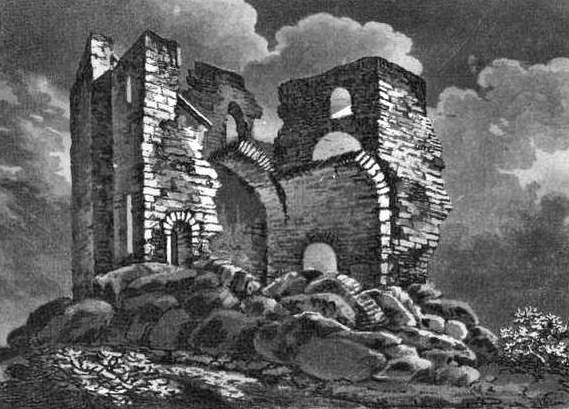 Engraving of Crookston Castle