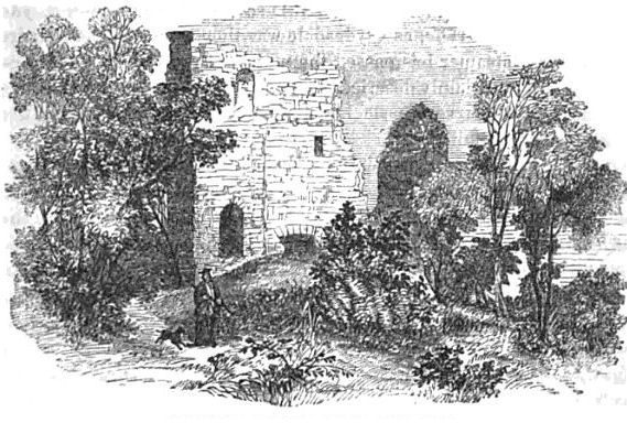 Victorian engraving of Crookston Castle