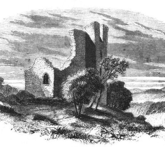 Engraving of Crookston Castle