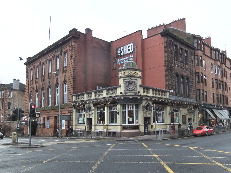 View of Corona Bar from Pollokshaws Road