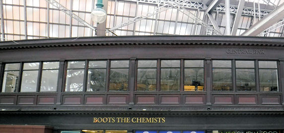 Windows for former destination boards at Central Station, 2017