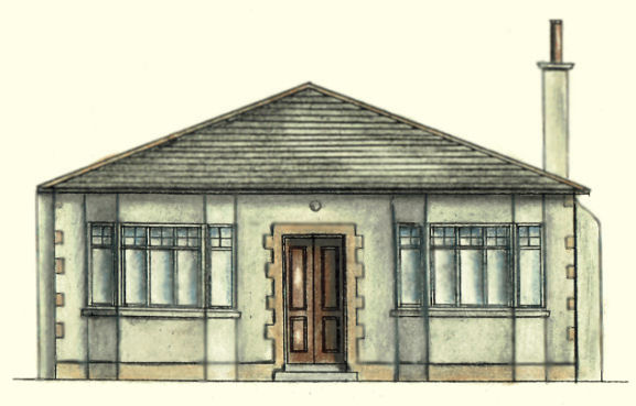 Roughcast finished bungalow