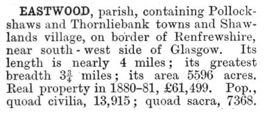 Description of Eastwood Parish from 1882