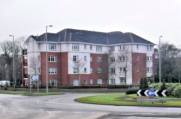 Blocks of flats at Eastwood Toll, January 2020