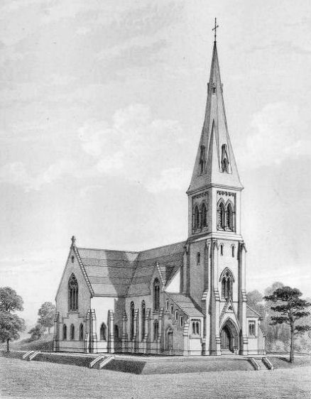 Sketch of Eastwood Parish Church, Glasgow