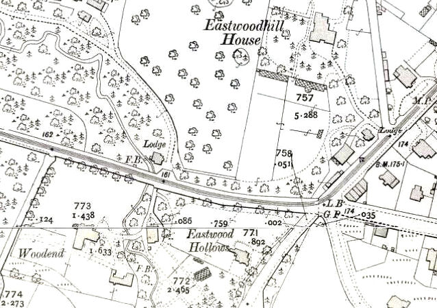Map of site of Eastwood Toll before redevelopment