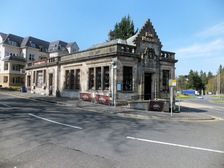 Former Bank of Scotland building at Eastwood Toll, now 'Bar Milano'