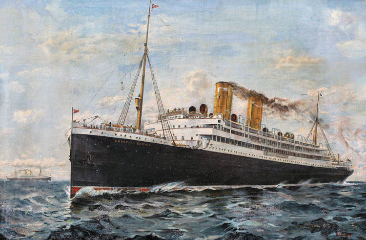 RMS <I>Empress of Britain</I>, built at Fairfield's shipyard and launched on 11 November 1905